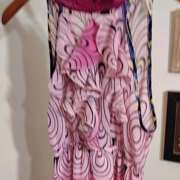 Trac Purple and Red Halter Backless Sundress - Picture 5 of 7